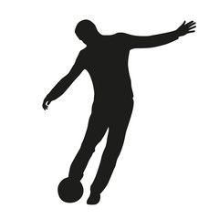 Soccer player silhouette