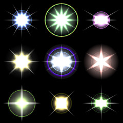 Vector Stars and sparkles - collection of design elements 2