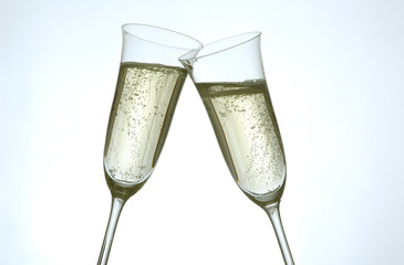 Champagne Glasses Toast.