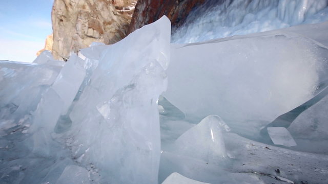 Ice hummocks Lake Baikal