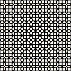 Abstract Decorative Geometric Dark Black & White Pattern