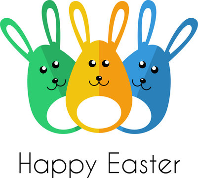 Happy easter egg bunnies