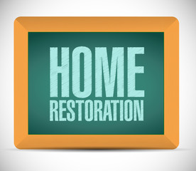 home restoration board sign illustration design
