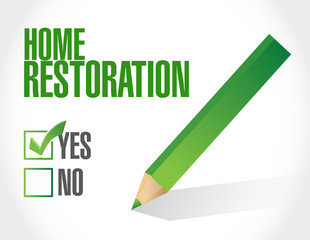 home restoration check approval sign