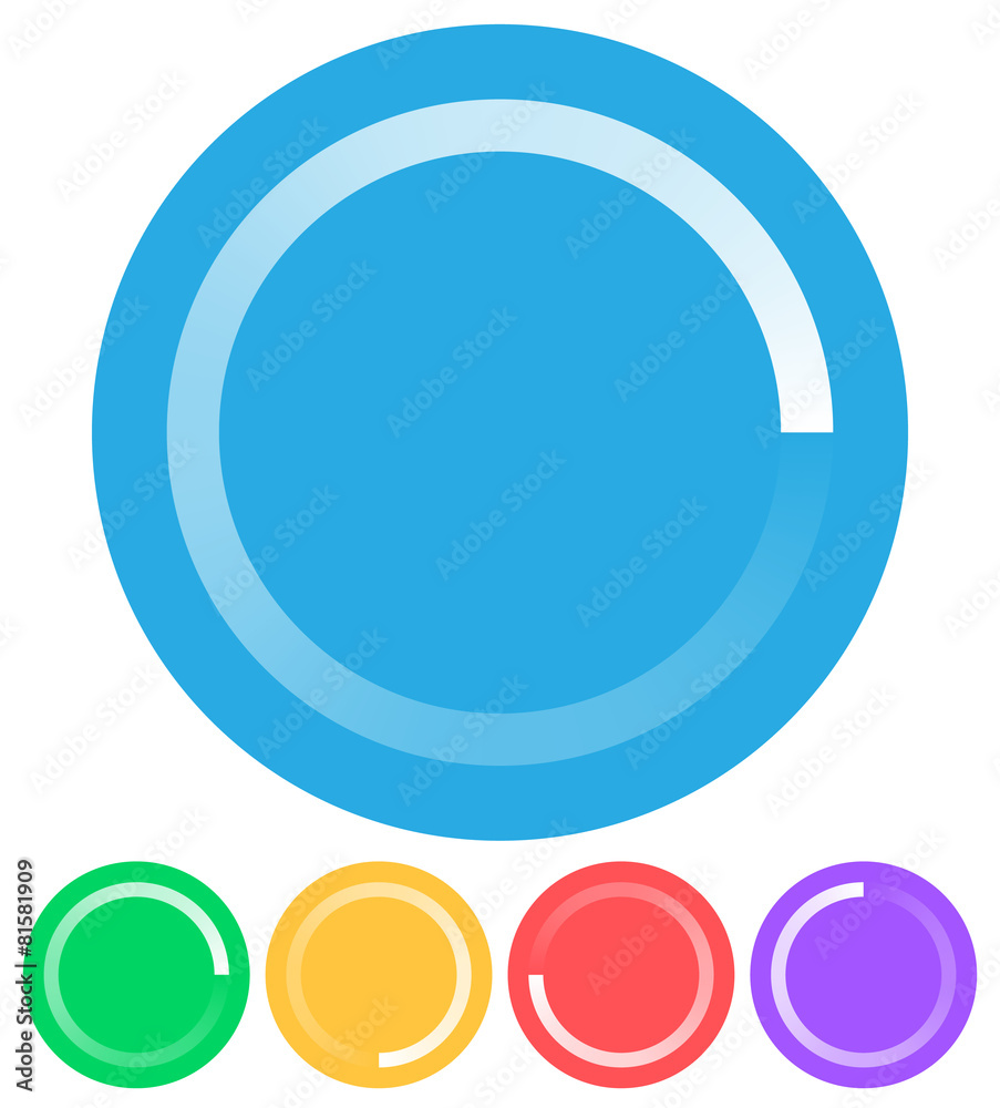 Fototapete round preloader, buffer shape, circular progress indicator
