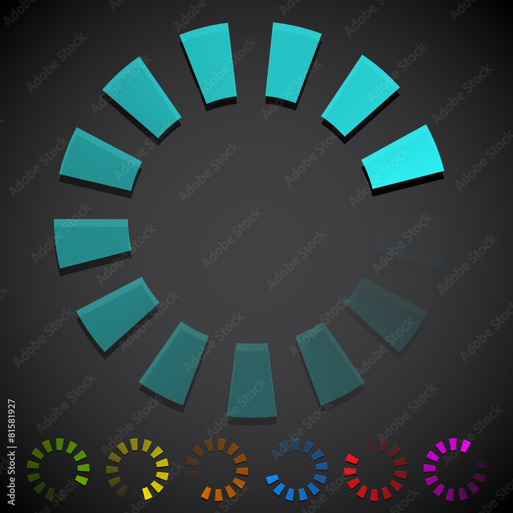 Fototapete round preloader, buffer shape, circular progress indicator