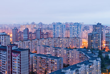 Fototapeta na wymiar Housing estate in Kiev, Ukraine