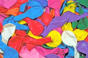 colorful balloons on the table