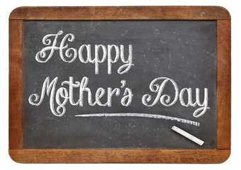 Obraz premium happy mother day on blackboard