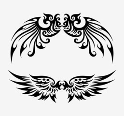 Wings tribal ornament decoration 1