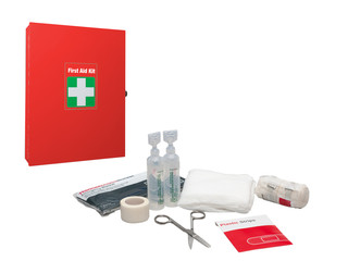 First aid box and medical supplies