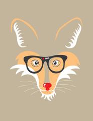 Fox head, art vector design