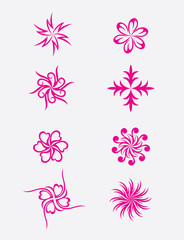 Abstract flower, art vector design