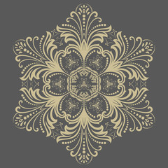 Orient  Pattern. Abstract Golden Ornament