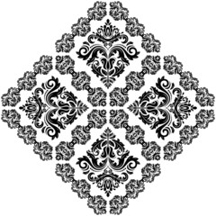 Damask  Pattern. Orient Ornament. Black and White Colors