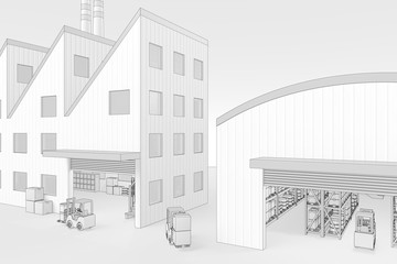 工場と倉庫