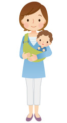 子育てする女性　ママ