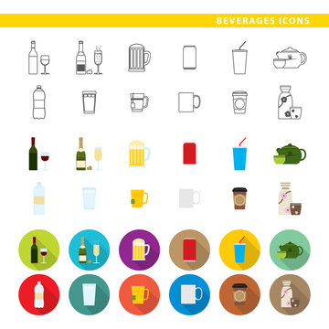 Beverages icons.