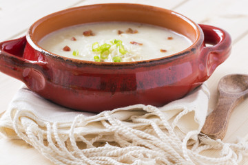 Potato soup with bacon.