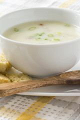 Potato soup with bacon.
