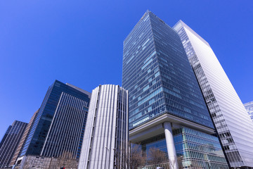 Fototapeta na wymiar 東京の近代ビル群