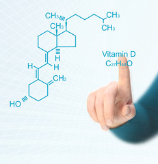 Fototapeta na wymiar Chemical formula of Vitamin D