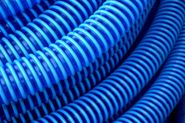 blue plastic hose background