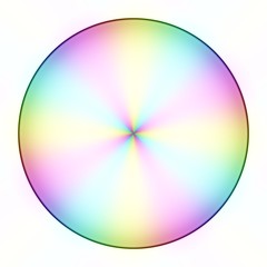 Obraz premium Abstract illustration of bright colorful circle blurred on white
