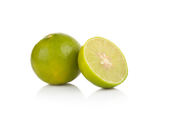 Fresh lime Isolated on white background