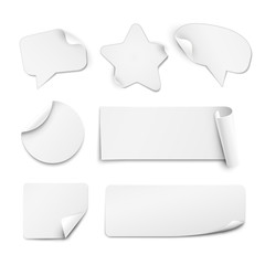 White paper stickers