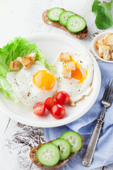 Breakfast with fried egg
