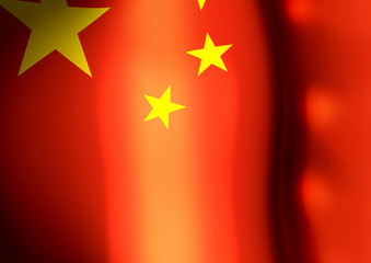 Flapping flag of China