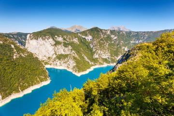 Fototapeta na wymiar The Piva river in Montenegro