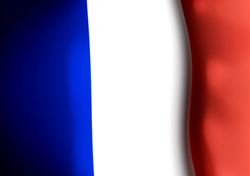 Flapping flag of France