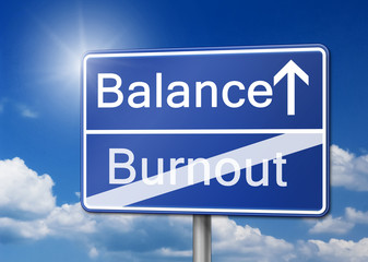 Obraz premium balance Burnout Schild