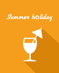 Poster with summer drink