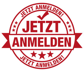 Jetzt anmelden - Anmeldung kostenlos! Stempel
