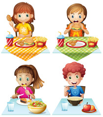Eating food