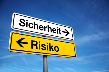 Obraz premium Sicherheit / Risiko