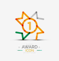 Award icon, logo.