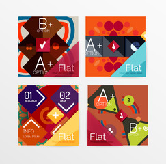Fototapeta premium Set of abstract geometric shapes with options