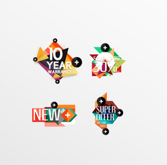 Set of labels, stickers, banners, badges and elements for sale