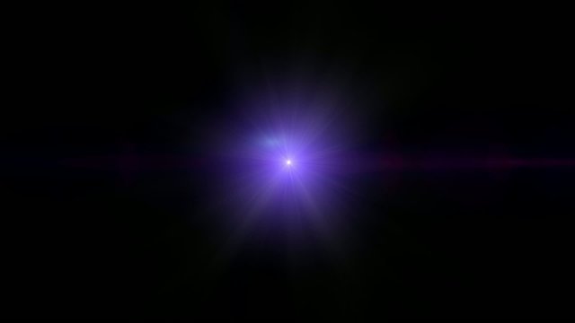 Blue flickering light in space