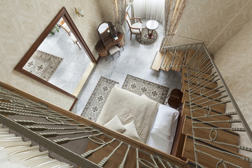 stairs in duplex luxury apartment