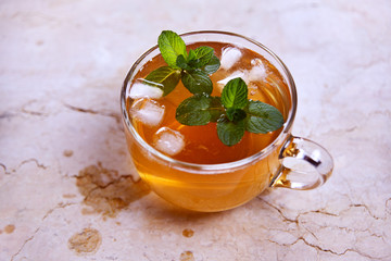 iced tea of mint
