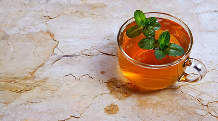 iced tea of mint