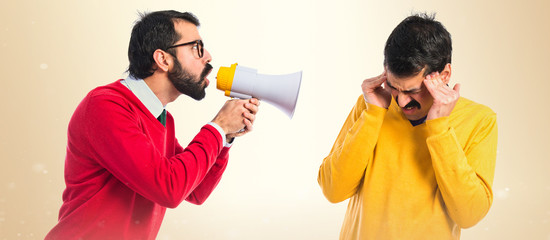 Man shouting his brother