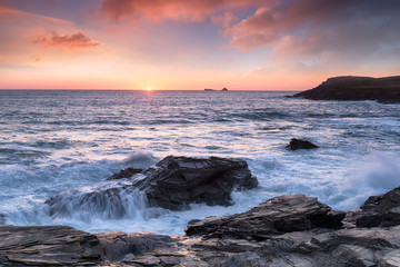 Sunset on the Cornish Coast