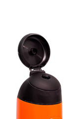 Orange  bottles with black cap