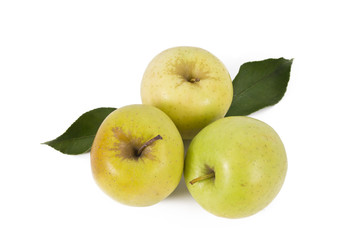 isolated green apples